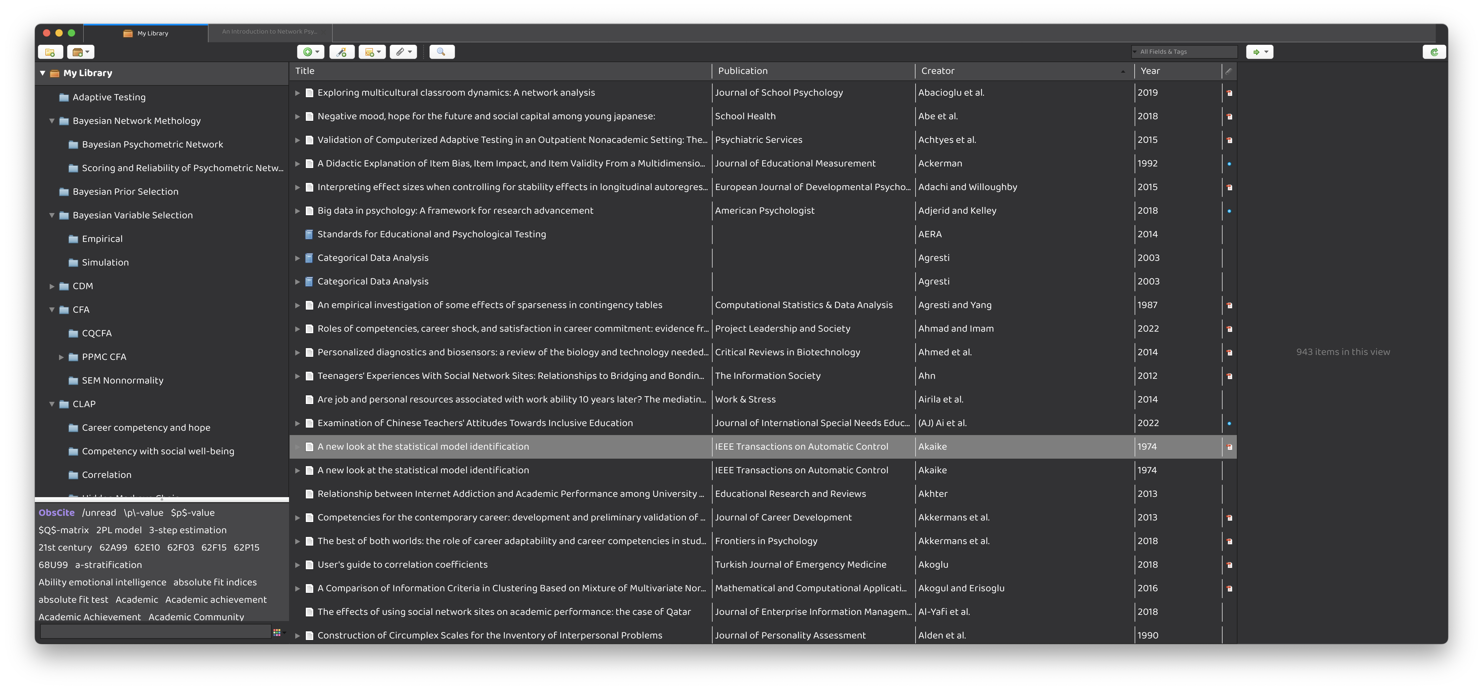 Screenshot for Zotero windown