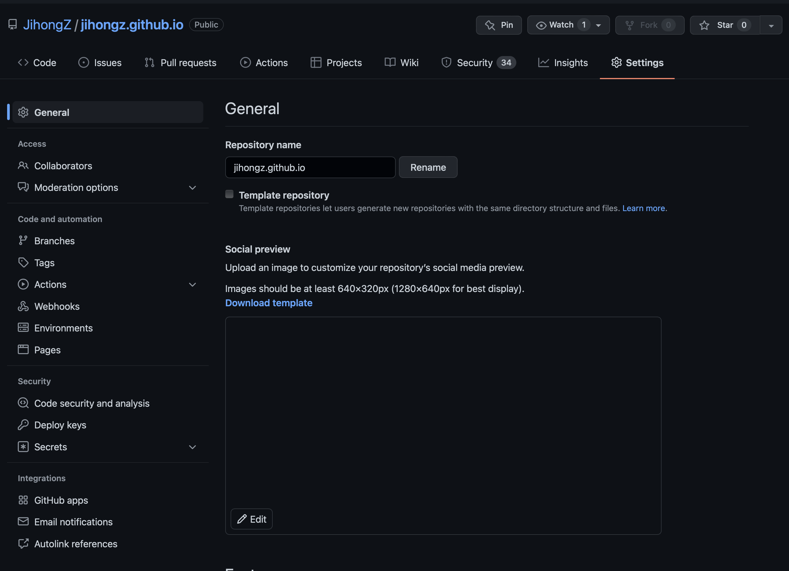 Github Settings
