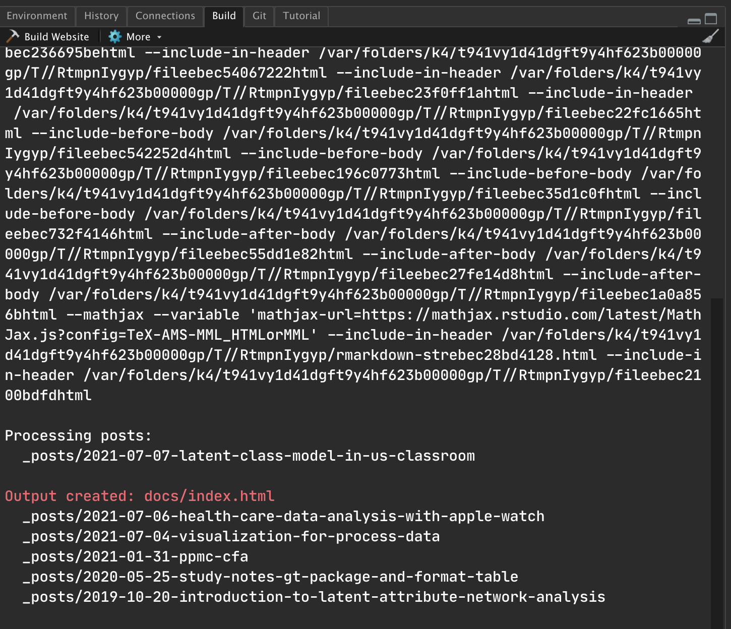 The Build button in Rstudio