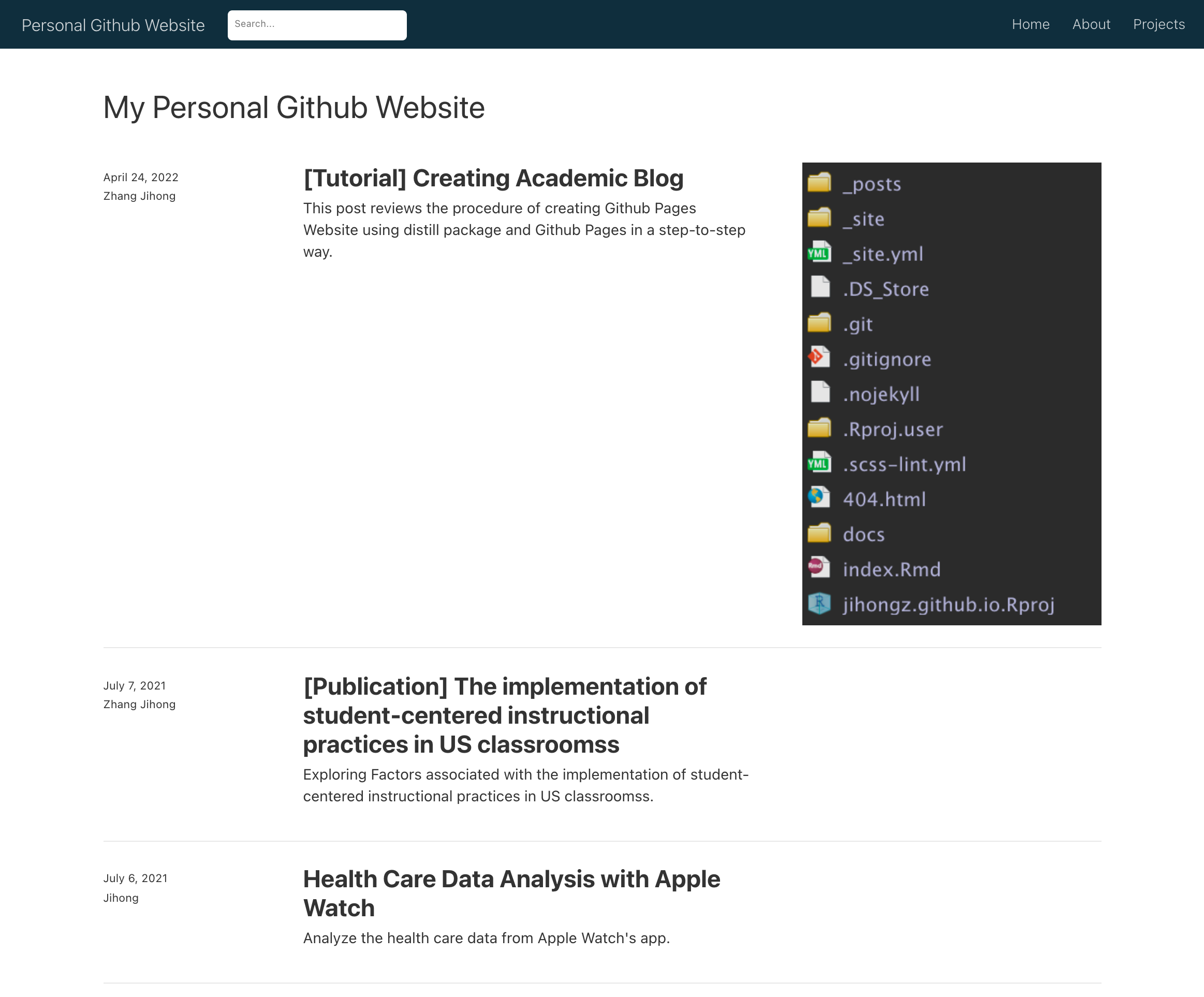 Preview of updated website