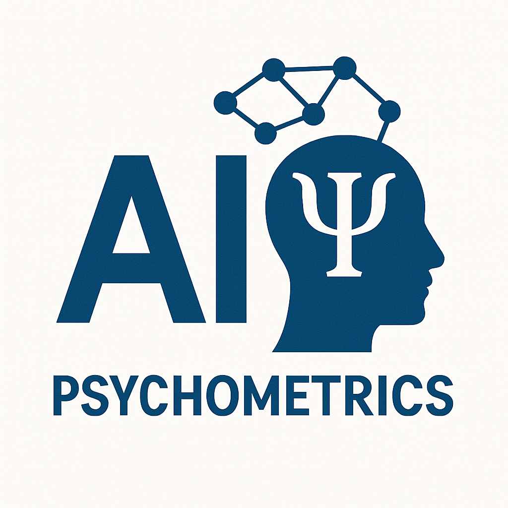 Logo generated by ChatGPT using the prompt — “Generate a logo for AI + Psychometrics”