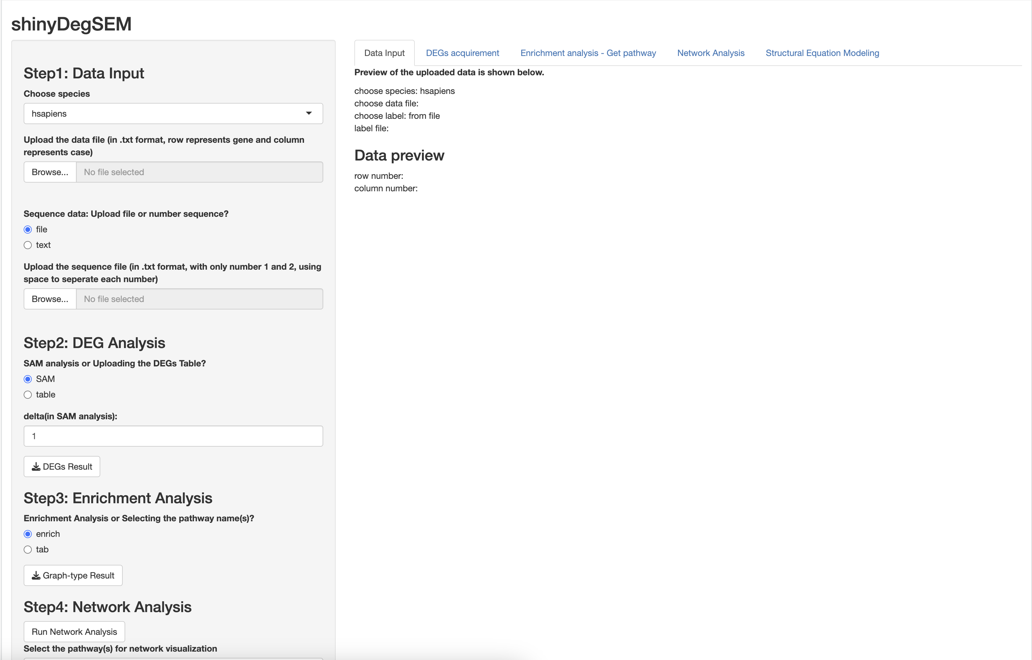 Screenshot: ShinyDegSEM