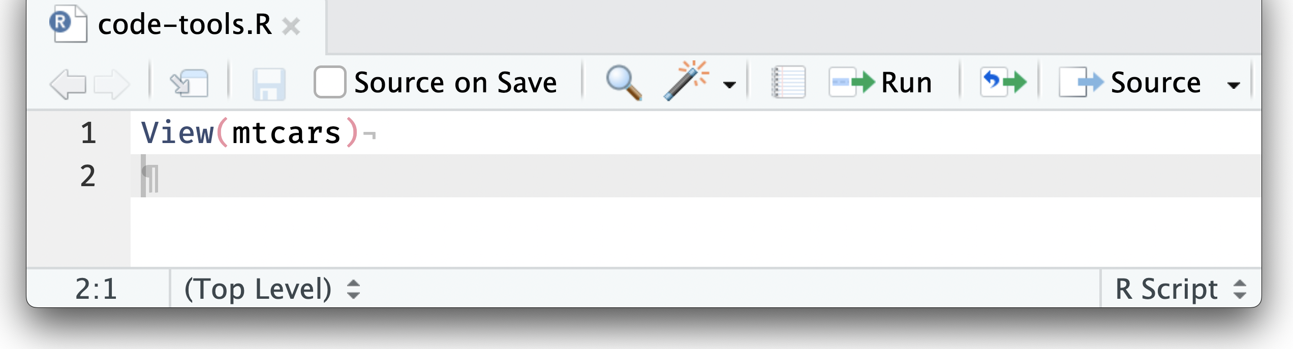 Use the Run button or Ctrl+Enter to execute code from an R script.